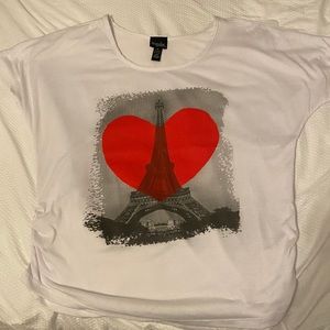 White short sleeve Paris shirt